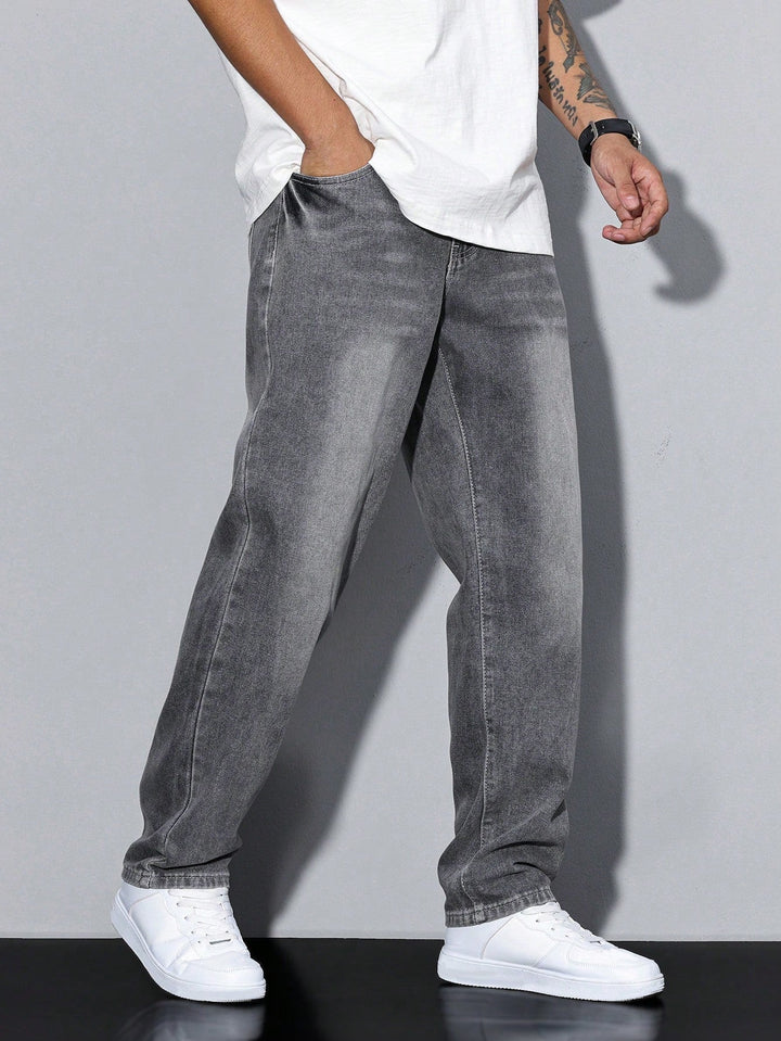Comfortabele herenbroek: baggy jeans voor mannen met relaxte pasvorm, perfect voor dagelijks gebruik.