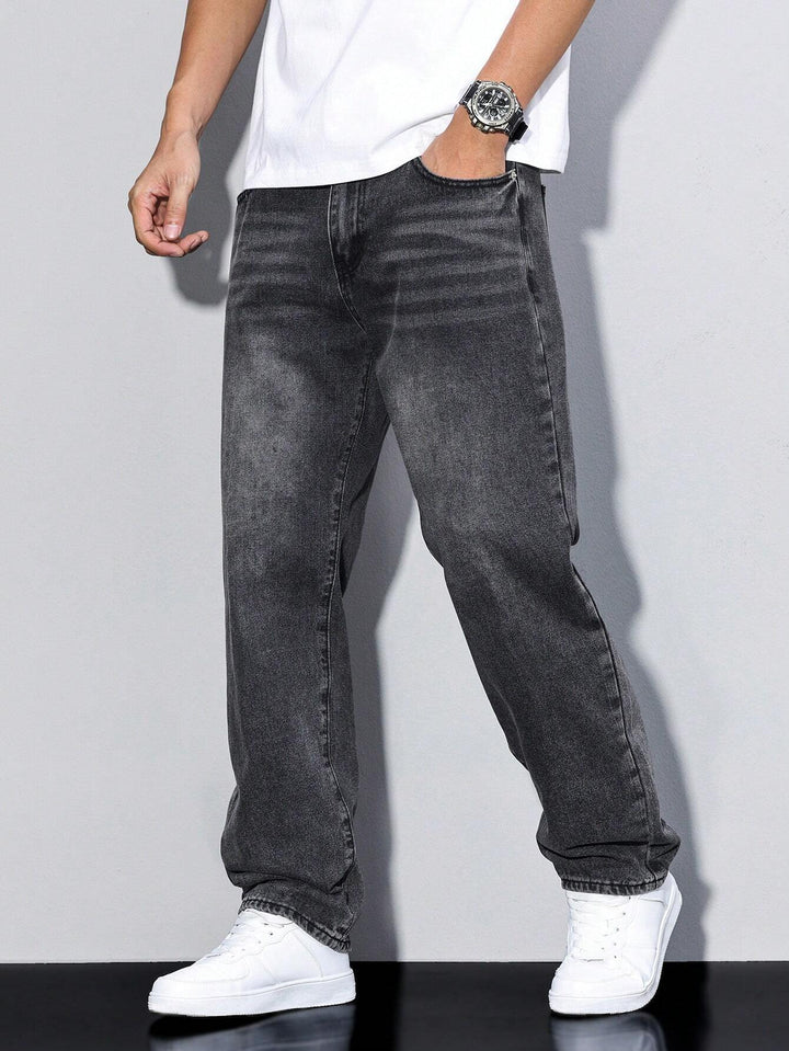 Blauwe heren baggy jeans van duurzaam denim, ideaal voor een relaxte en hippe look.