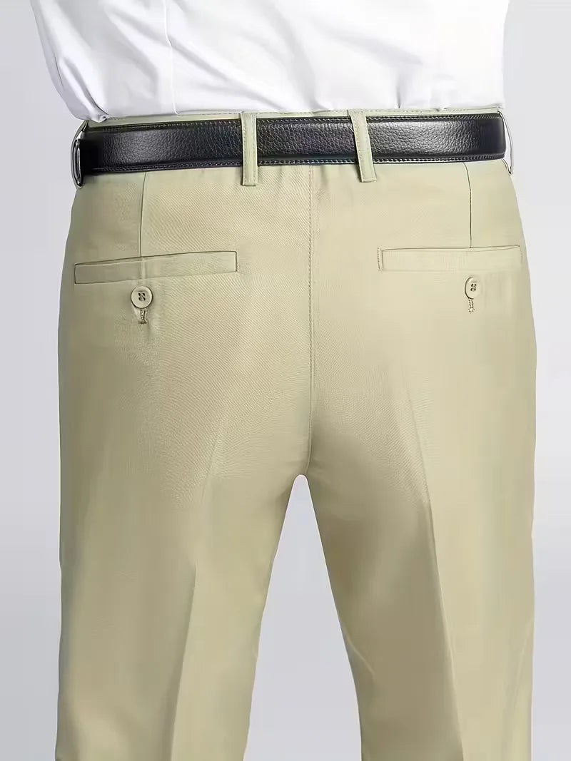 Klassieke rechte broek voor heren met nette persvouw afwerking