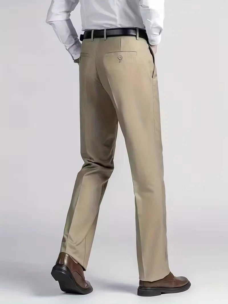 Luxe heren pantalons met elastische comfort taille voor extra draaggemak