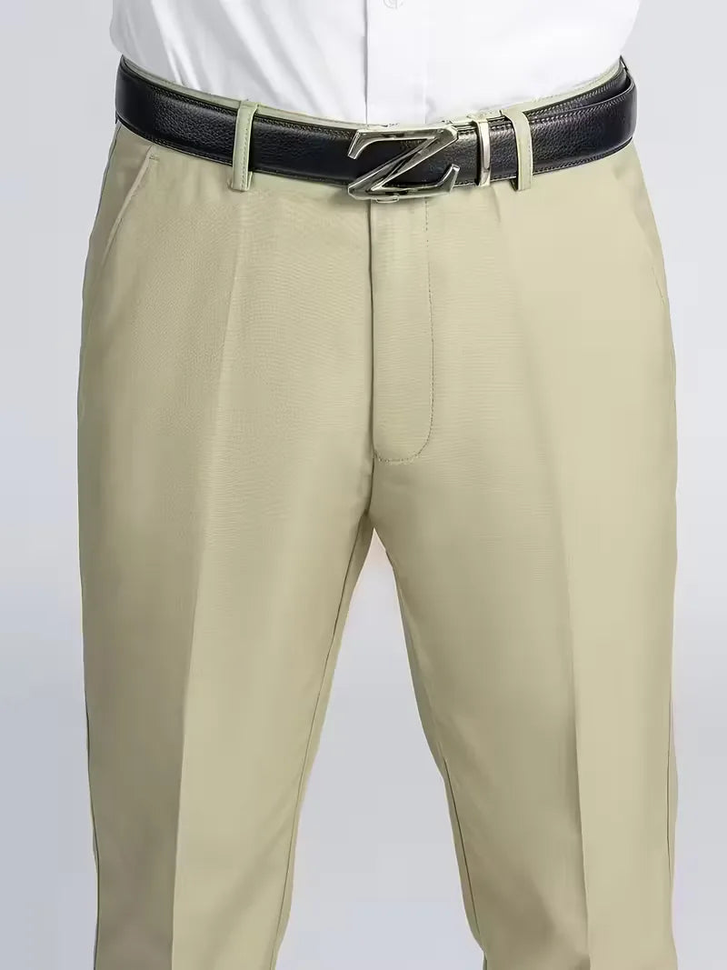 Rechte herenkleding broek in tijdloze kleur voor dagelijks gebruik