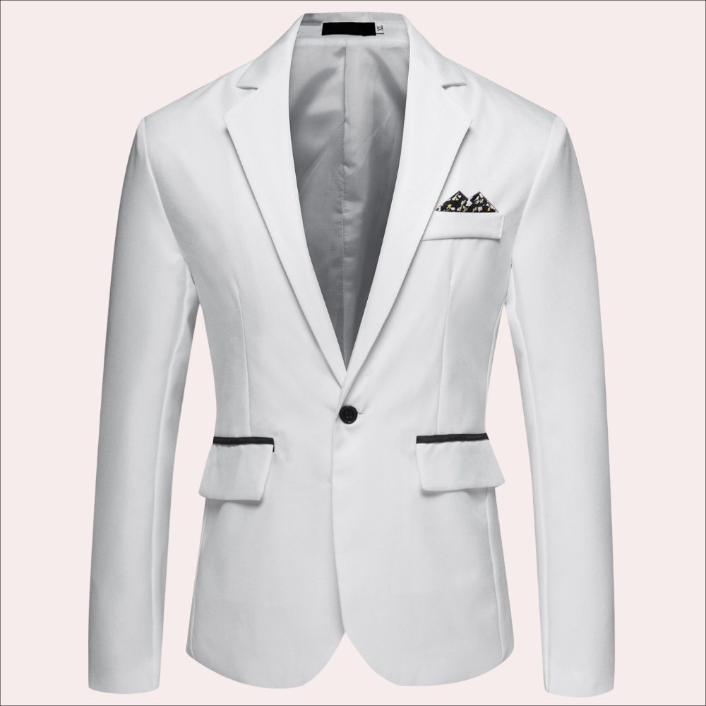 Herenblazer Magnus voor een verfijnde look. Hoogwaardige bovenkleding, ideaal voor smart casual en formeel.