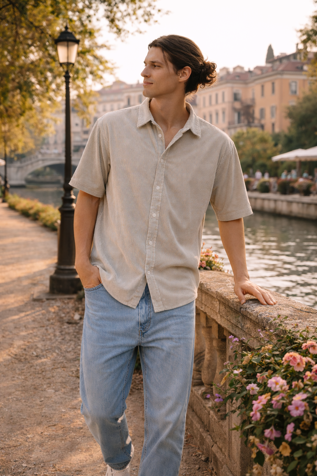 Comfortabel casual zomershirt voor heren, perfect voor warme dagen en vrije tijd