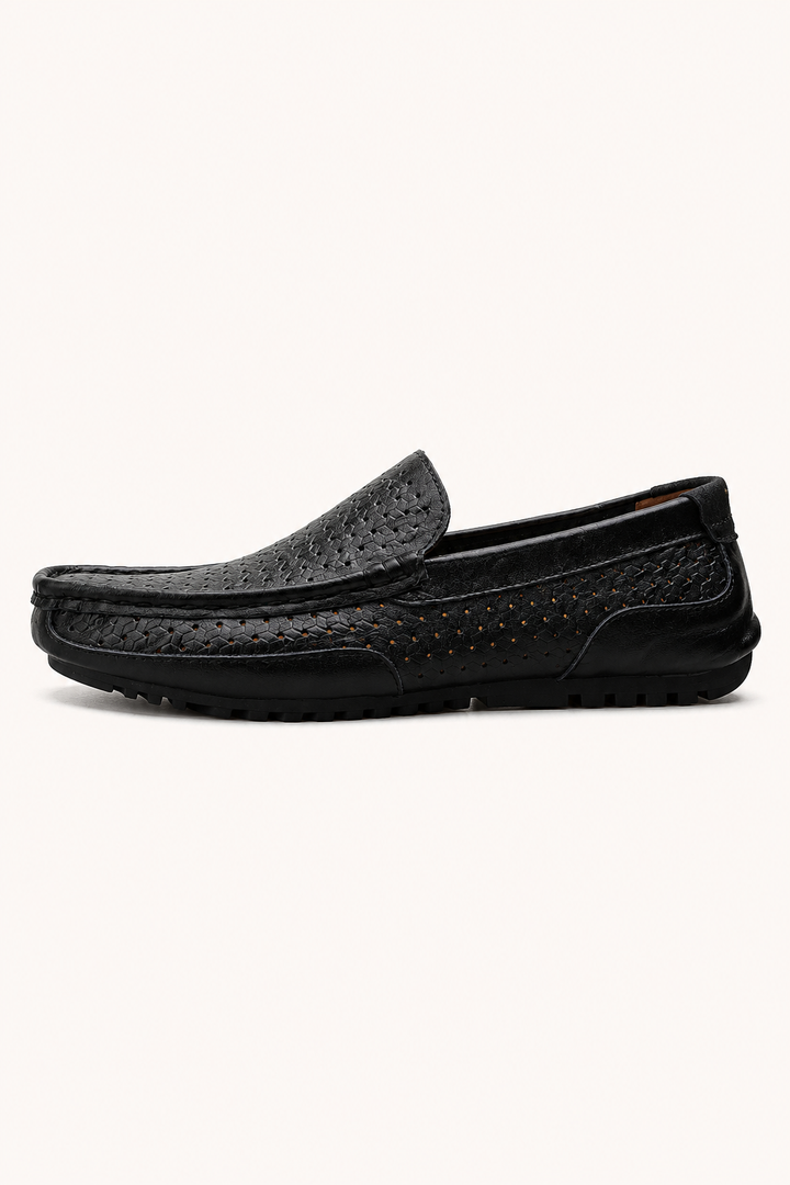 Stijlvolle ademende casual herenschoenen in blauw, comfortabele loafers