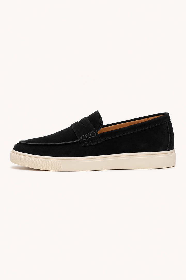 Bruine heren mocassins met comfortabele sneakerzool. Stijlvolle casual schoenen, veelzijdig voor smart casual en kantoor.