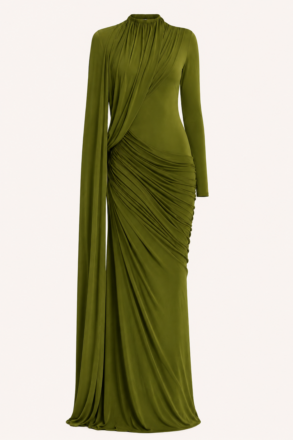 Wijnrode dames galajurk met lange mouwen, sophisticated voor bruiloftsgasten of speciale momenten.