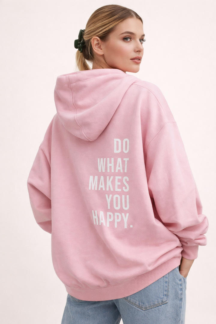 Moderne dameshoodie met trendy print en losse pasvorm. Comfortabele trui met lange mouwen, geschikt voor elke dag.