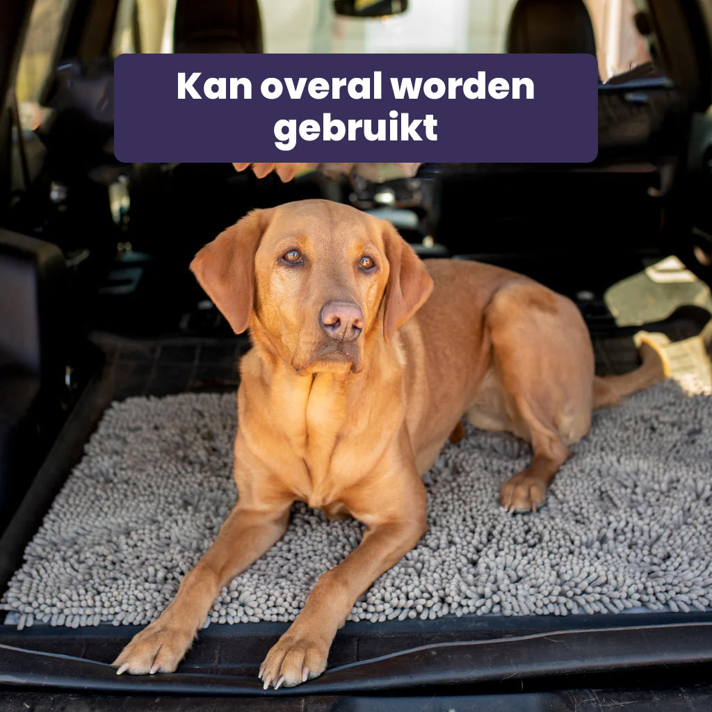 Antislip onderkant van de hondenmat voor stevige ligging op de vloer