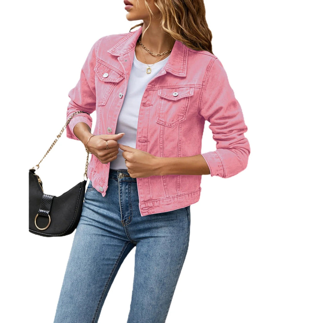 Veelzijdige denim jas voor dames, perfect als trendy tussenlaag voor frisse dagen