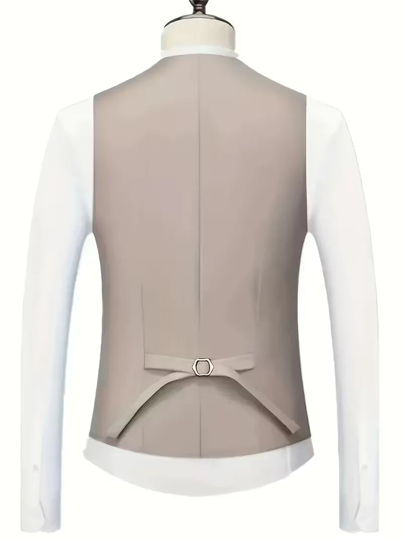 Moderne slim fit herenmode driedelig trouwpak