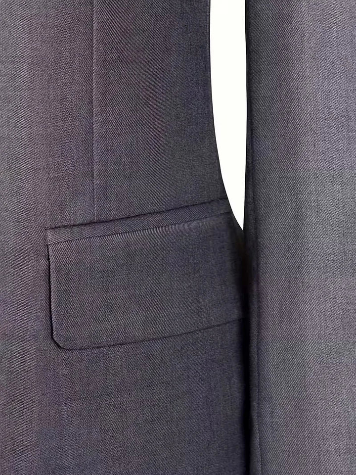 Strakke snit van het slim fit driedelige herenpak