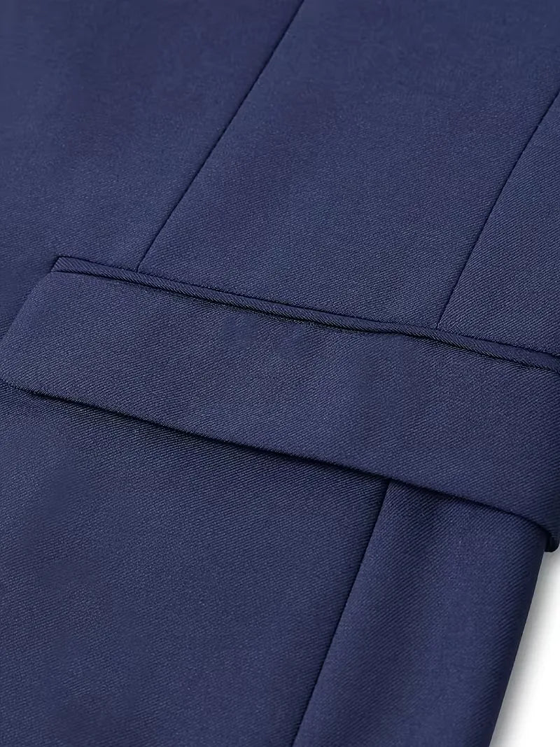 Het complete driedelige herenpak slim fit op een pop