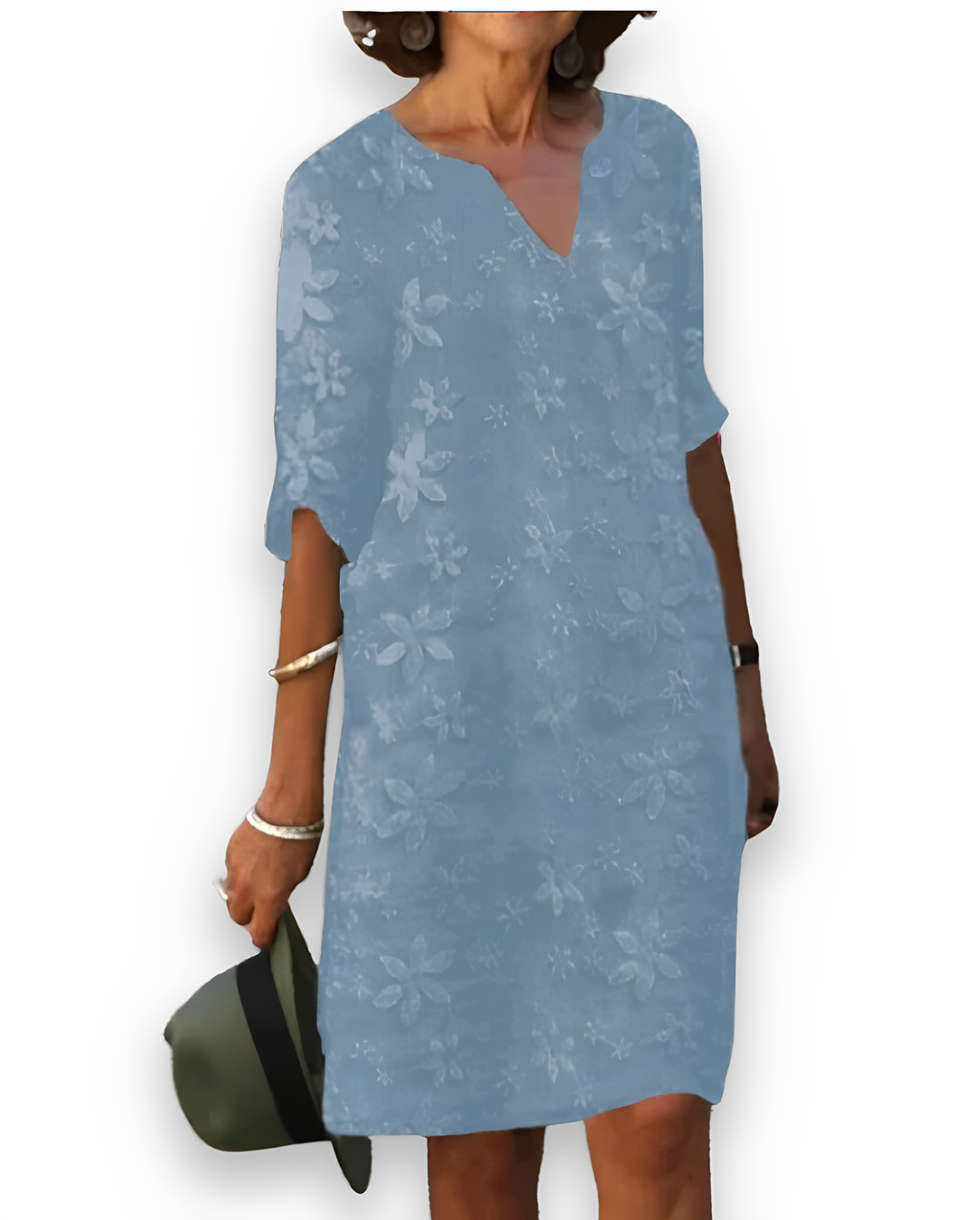 Elegante dames midi jurk met bloemenprint voor vrouwenmode