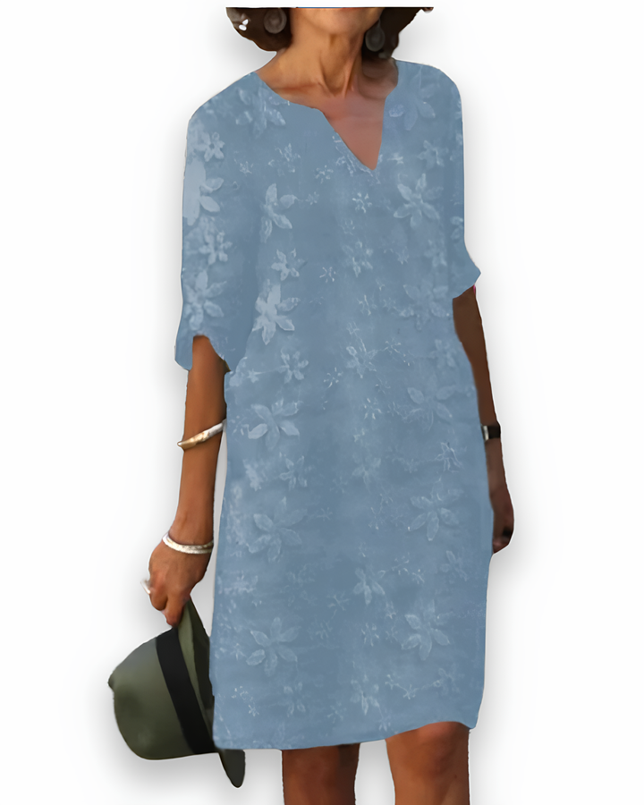Elegante dames midi jurk met bloemenprint voor vrouwenmode