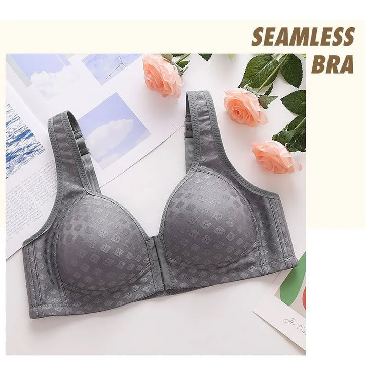 Dames lingerie set met comfortabele voorsluiting bh in diverse kleuren