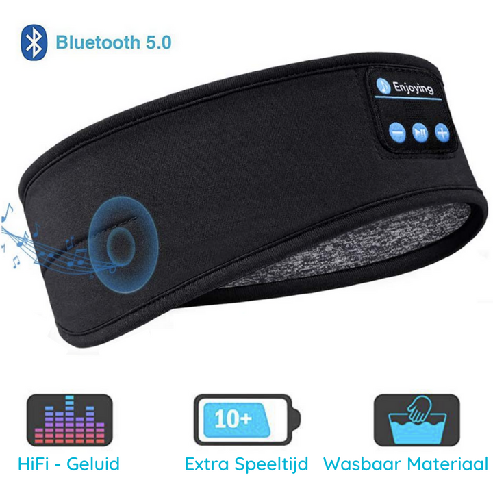 Zacht unisex slaapmasker met koptelefoon, ontworpen voor comfortabele diepe slaap en een ongestoorde nachtrust.