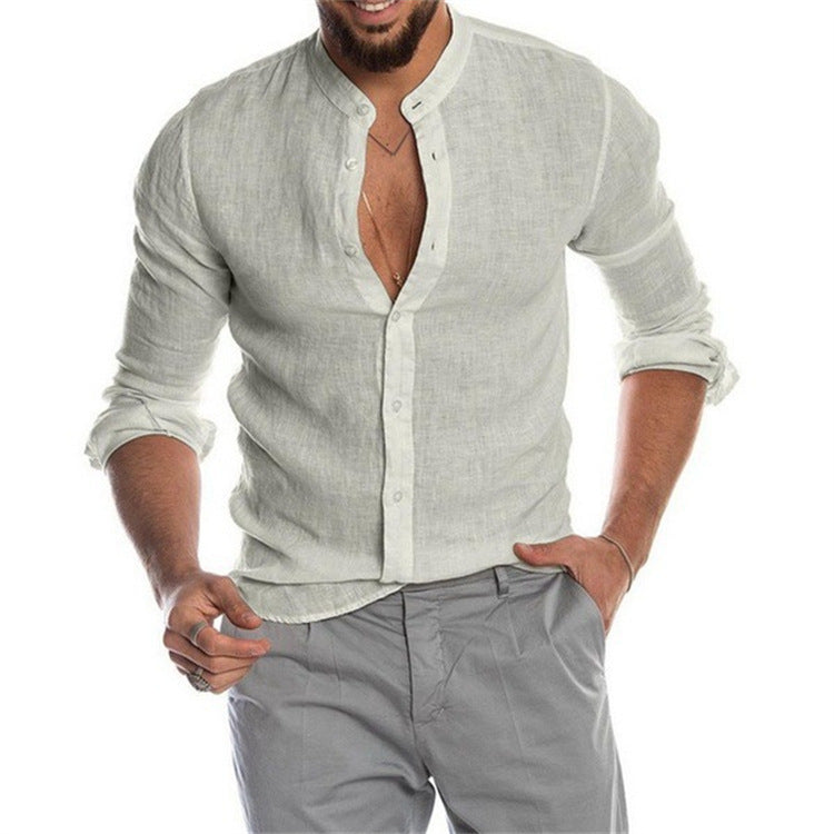 Grijze heren blouse met moderne uitstraling