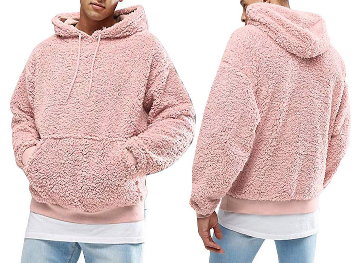 Roze heren Jake sweater. Comfortabele en stijlvolle wintertrui, perfect voor casual kleding.