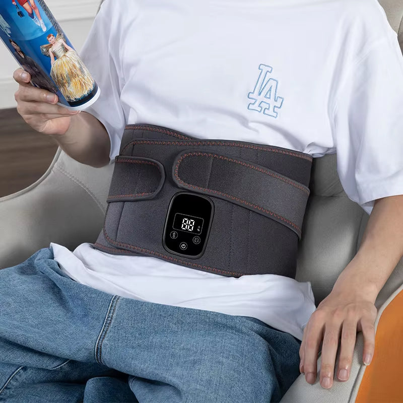 Verwarmende Lendesteunband met Massagefunctie – Draadloos & Instelbare Warmte