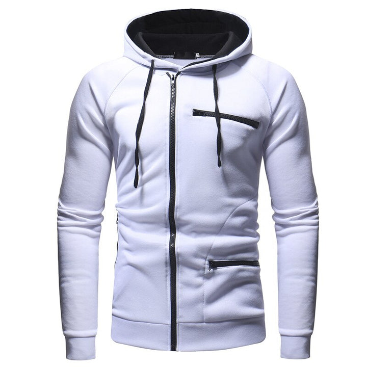 Zachte stof en capuchon van een casual heren hoodie