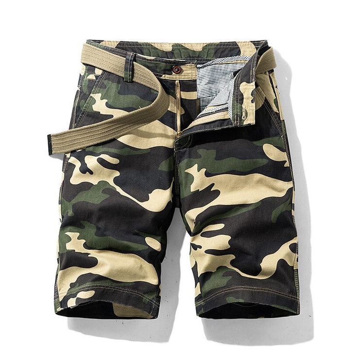 Modieuze heren korte broek met camouflagepatroon, comfortabel en ademend voor de zomer.
