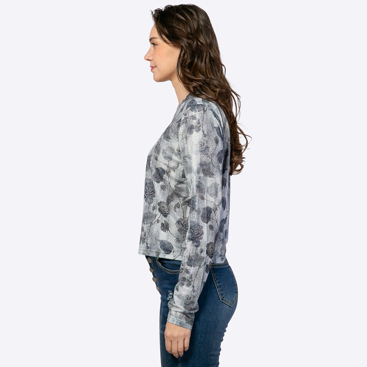 Dames Bloemenprint Blouse – Elegante Lange Mouwen & Comfortabele Pasvorm