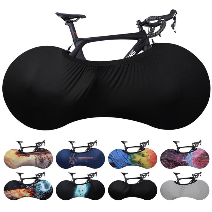 Sammy Jackson zwarte fiets cover om wiel en frame