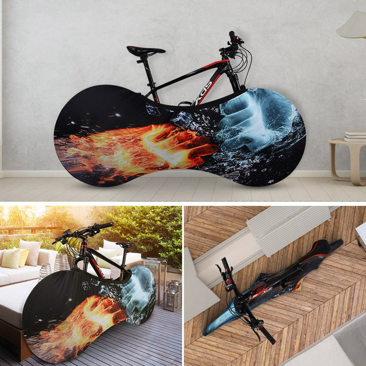 Verschillende gekleurde varianten van de fiets hoes