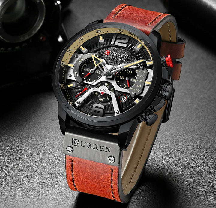 Elegant casual herenhorloge, een veelzijdig uurwerk dat bij diverse stijlen past.