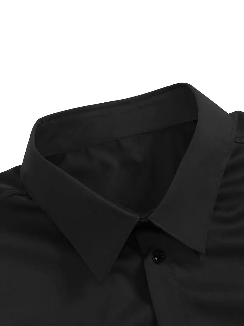 Veelzijdig heren overhemd, lange mouw, ademend en strijkarm, voor een moeiteloos elegante look.