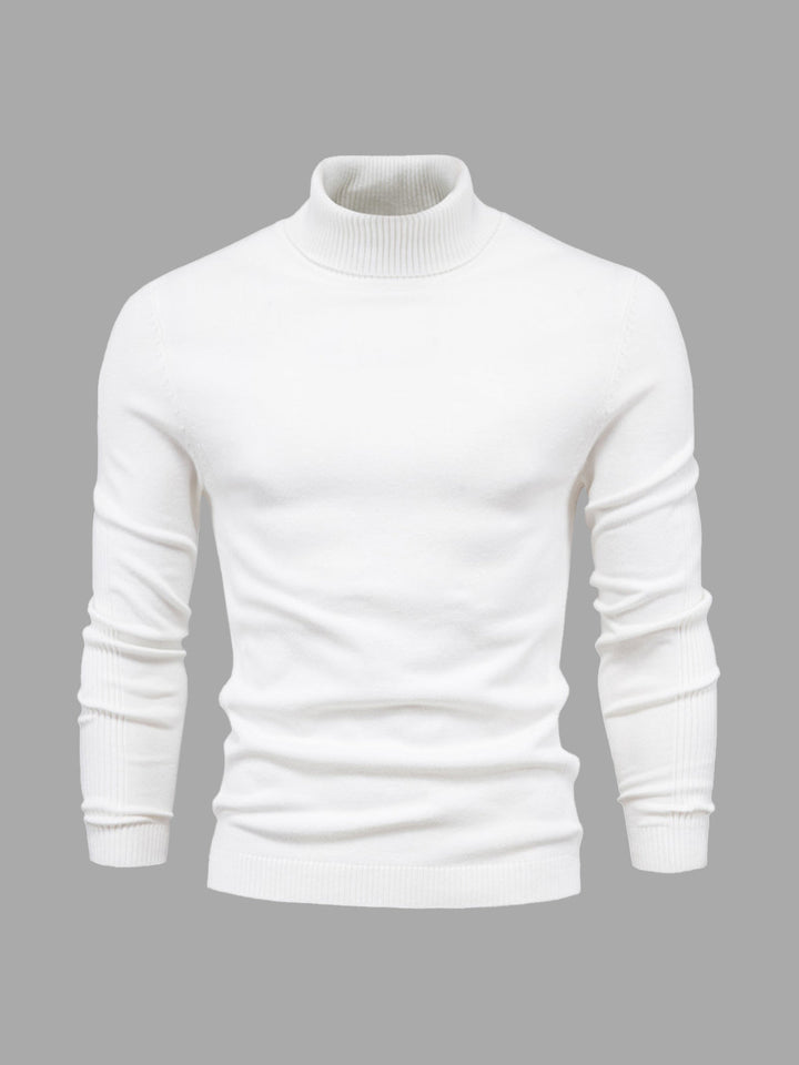 Elegante heren coltrui, lange mouw, veelzijdig voor casual en zakelijke look. Comfortabele gebreide pullover.