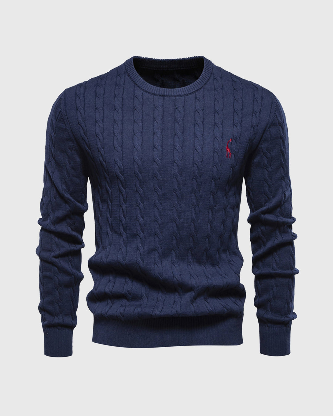 Comfortabel heren sweatshirt met kabelbreisel textuur voor casual kleding