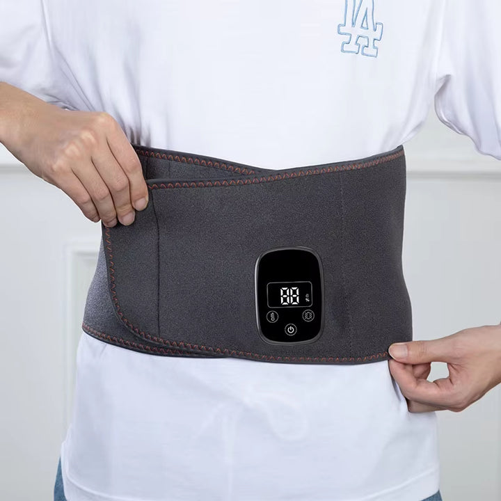 Verwarmende Lendesteunband met Massagefunctie – Draadloos & Instelbare Warmte