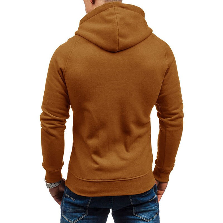 Comfortabele zwarte herenmode hoodie met lange mouwen