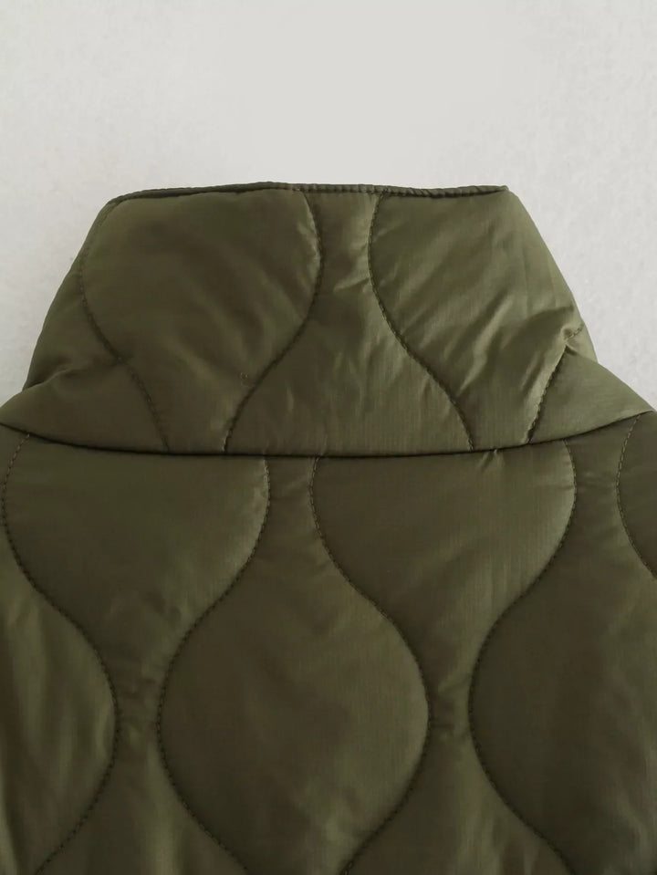 Modieuze casual dameskleding bodywarmer met ritssluiting