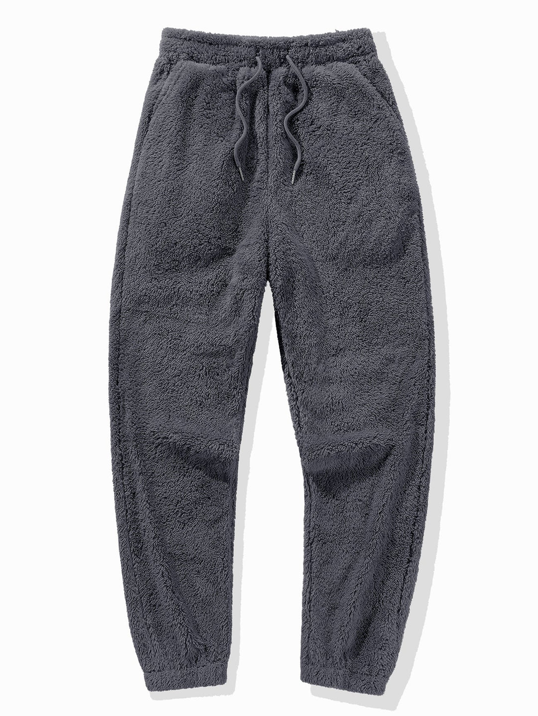 Twee-delige pluche outfit met hoodie en jogger voor heren