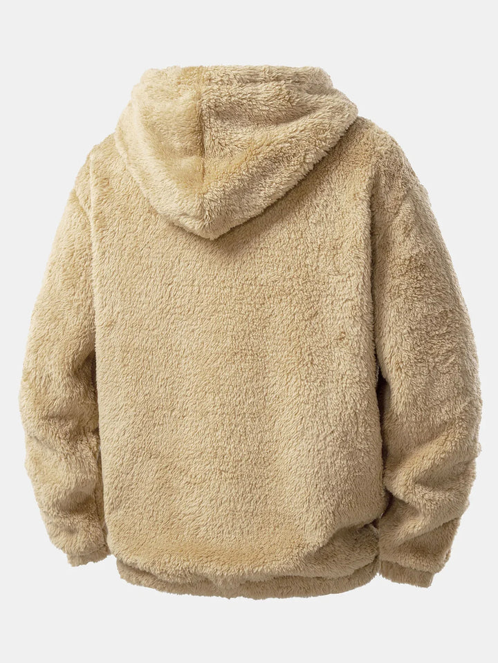 Heren pluche hoodie en jogger set in zachte fleece stof voor herfst