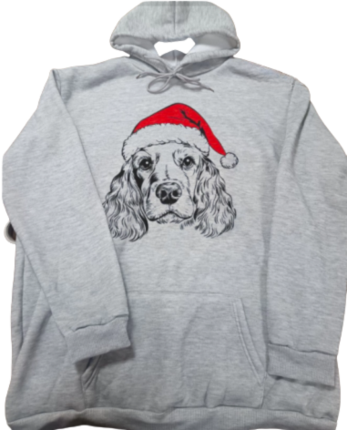 Feestelijke unisex custom trui met eigen huisdierportret. Ideaal voor kerst en dierenliefhebbers.