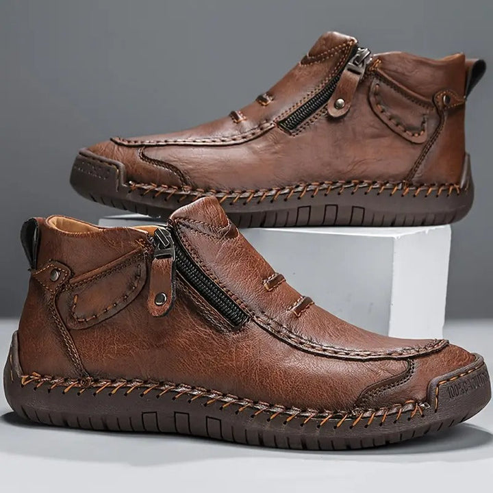 Bruine Lucas heren instapschoenen met ergonomische pasvorm
