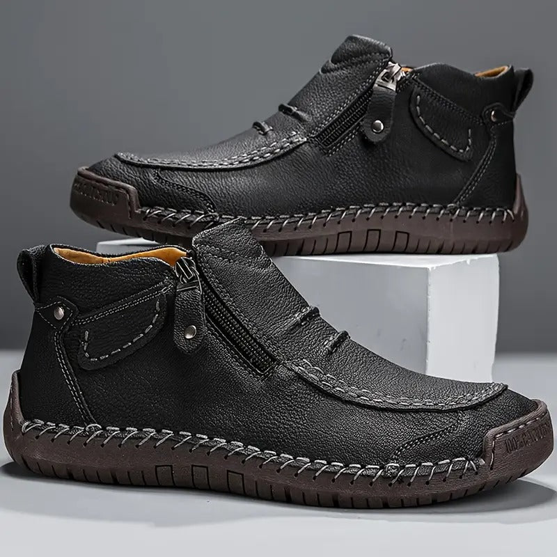Comfortabele orthopedische herenschoenen met handige rits voor dagelijks gebruik