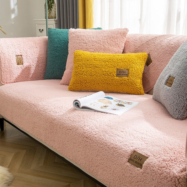 Huisdiervriendelijke pluche beschermhoes voor sofa en lounge