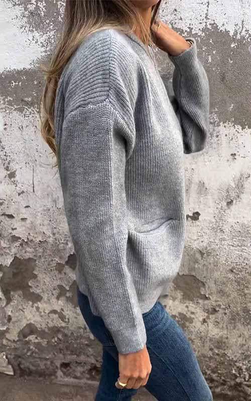 Casual dames vest met lange mouwen en rits, ideaal voor een relaxte maar modieuze look.