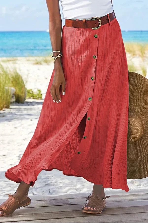 Elegante dames lange a-lijn maxi rok Lotte in modieuze stijl voor dames