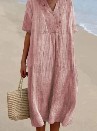 Veelzijdige midi jurk voor dames, ideaal als comfortabele zomerkleding