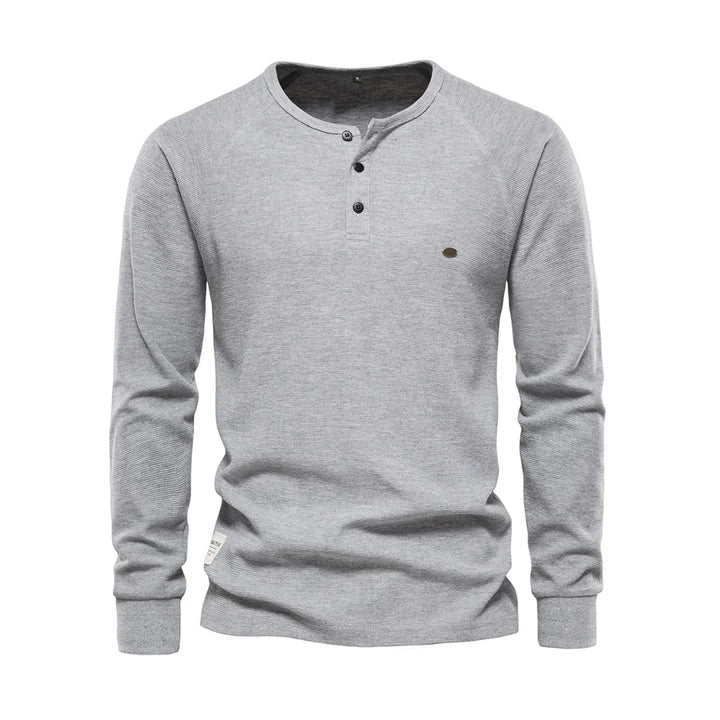 Heren shirt in lichtgrijs met comfortabele pasvorm
