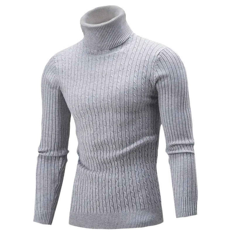 Stijlvolle heren coltrui, slim fit gebreid, ideaal voor zowel casual als zakelijke winteroutfits.
