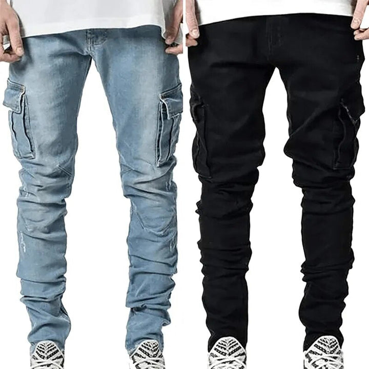 Casual heren broek met elastische boorden bij de enkels voor comfort