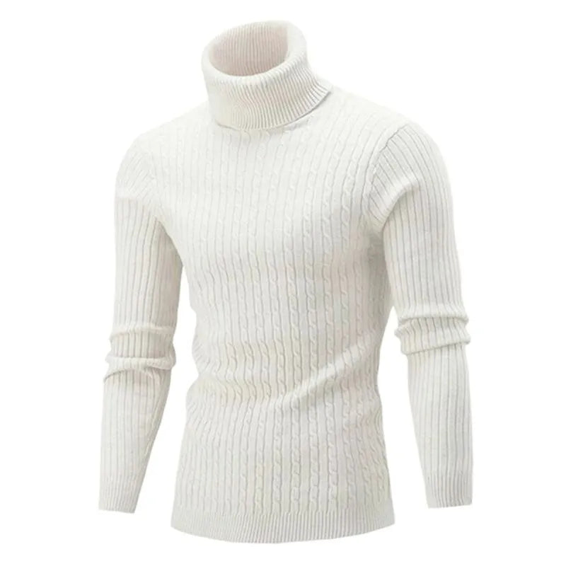 Klassieke gebreide heren coltrui, slim fit. Comfortabel en veelzijdig voor casual of zakelijke winterkleding.
