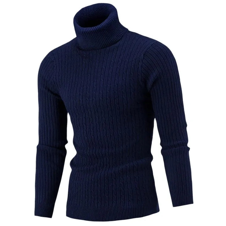 Comfortabele slim fit heren coltrui, stijlvol gebreid. Ideaal voor elegante winterdagen.