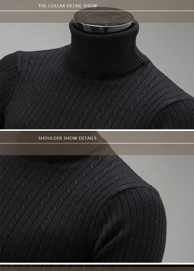 Veelzijdige heren coltrui, slim fit. Een gebreid kledingstuk voor zakelijke of casual winterlooks.